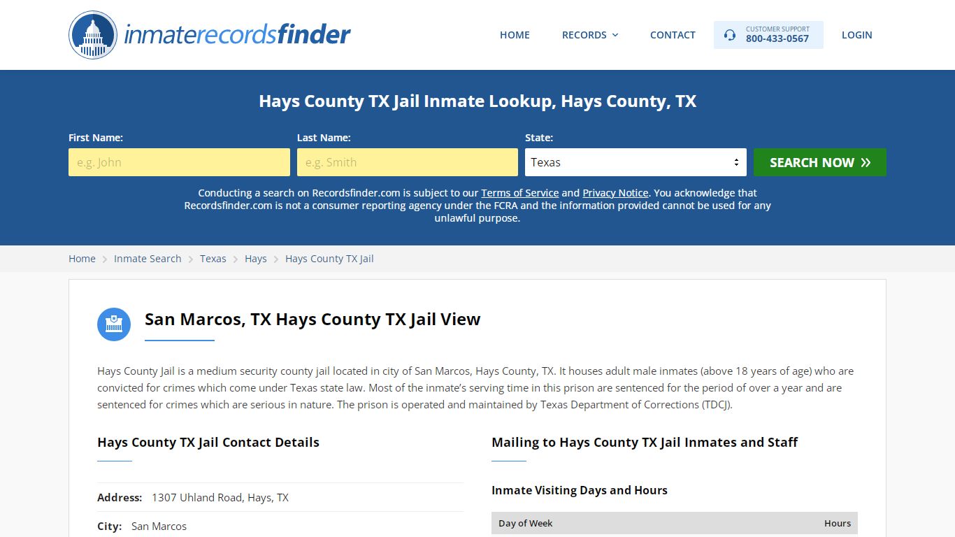 Hays County TX Jail Roster & Inmate Search, Hays County ...